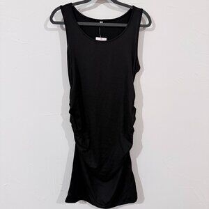 Chic Black Sleeveless Dress | Size M | Soft & Stretchy Rayon Blend